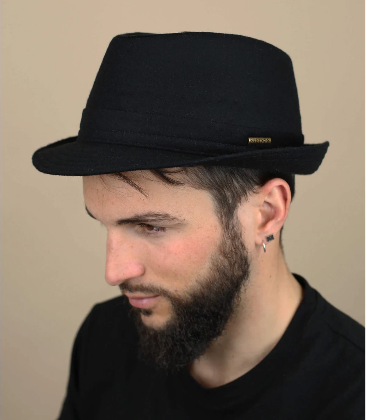 Stetson Benavides Wolle Schwarz