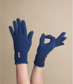 Barts Fine Knitted Gloves Navy