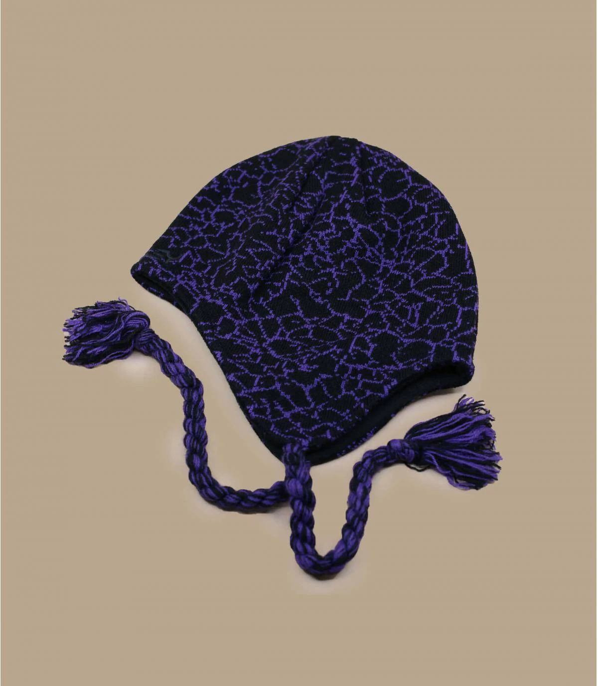 Oakley Flaps Beanie Deep Violet Crackle Black - Image 2