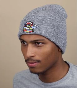 Keim Street Bird Beanie Heather Grey