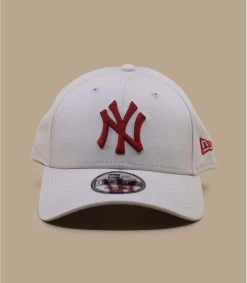 NEW ERA League Ess Cap 9Forty NY Stone Hot Red