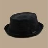 Stetson Pork Pie Flint Pigskin Black