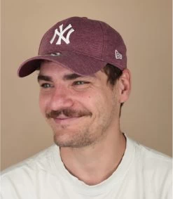 NEW ERA Tonal Jersey Cap 9Forty NY Maroon