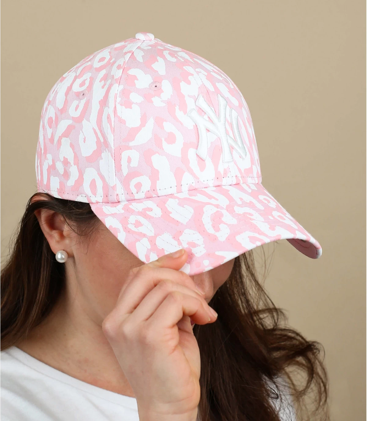 NEW ERA Wmn All Over Print 940 NY Pink